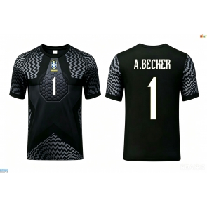 Billiga Brasilien Alisson Becker #1 Målvakt Hemmatröja VM 2026 Kortärmad